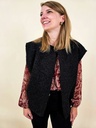 Gilet sans manches duveteux noir