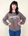 Sweat-shirt Oversize 'Prosecco Mood' marron