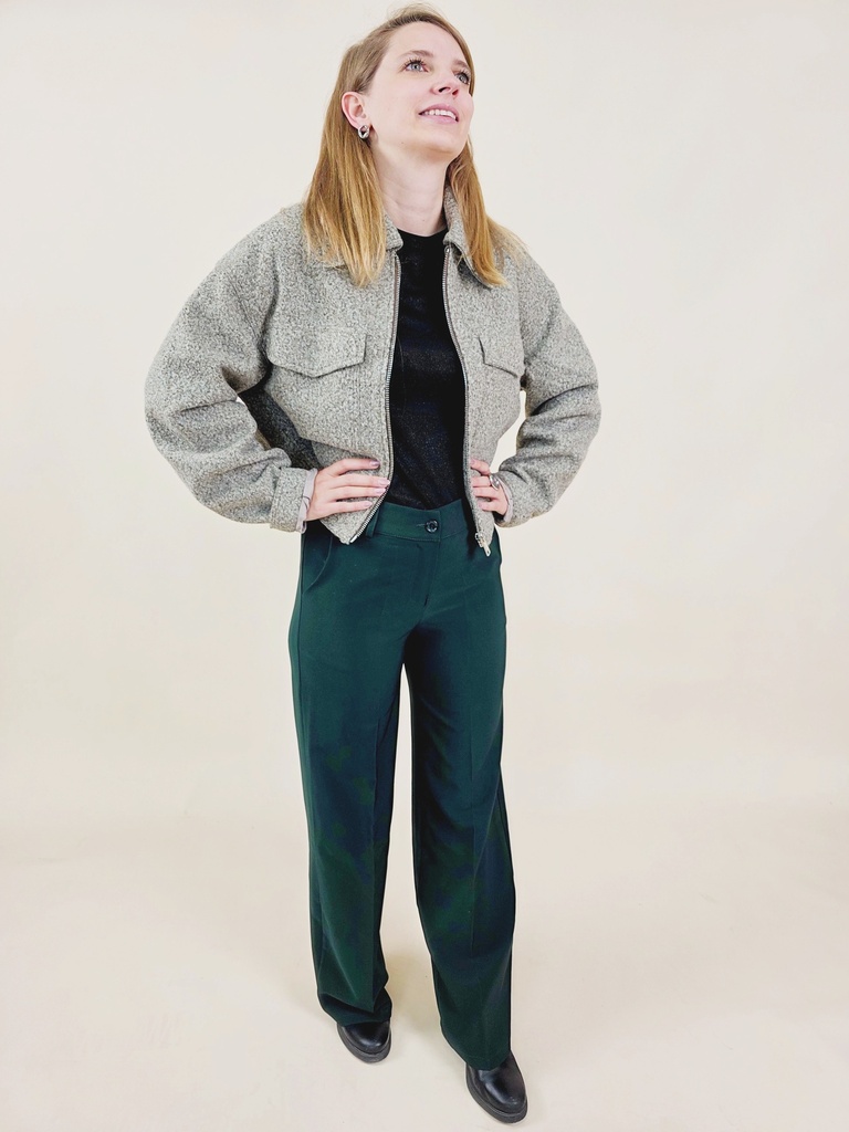 [00161_S] Pantalon droit vert (S)