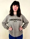 Sweat-shirt Oversize 'Prosecco Mood' taupe