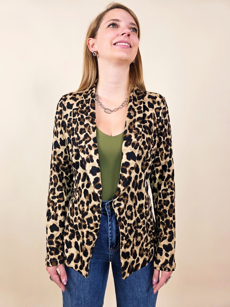 [00205_S] Gilet léopard tissu léger (S)