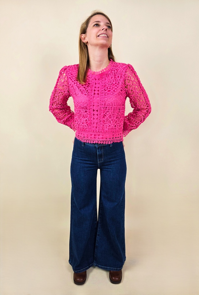 [00215_XS] Jeans bleu foncé évase sur le bas sans poches (XS)