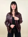 Veste similicuir bordeaux