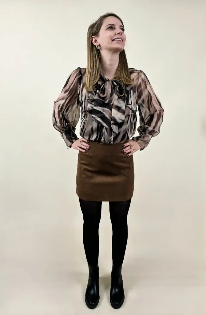 [00311_S] Mini-jupe marron (S)