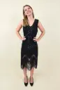 Robe noir perles et sequins
