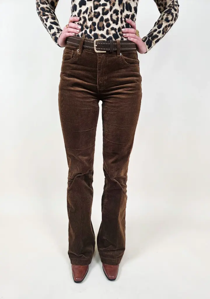 [00384_S] Pantalon velours marron (S)