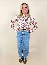 Jupe midi en denim bleu fente frontale