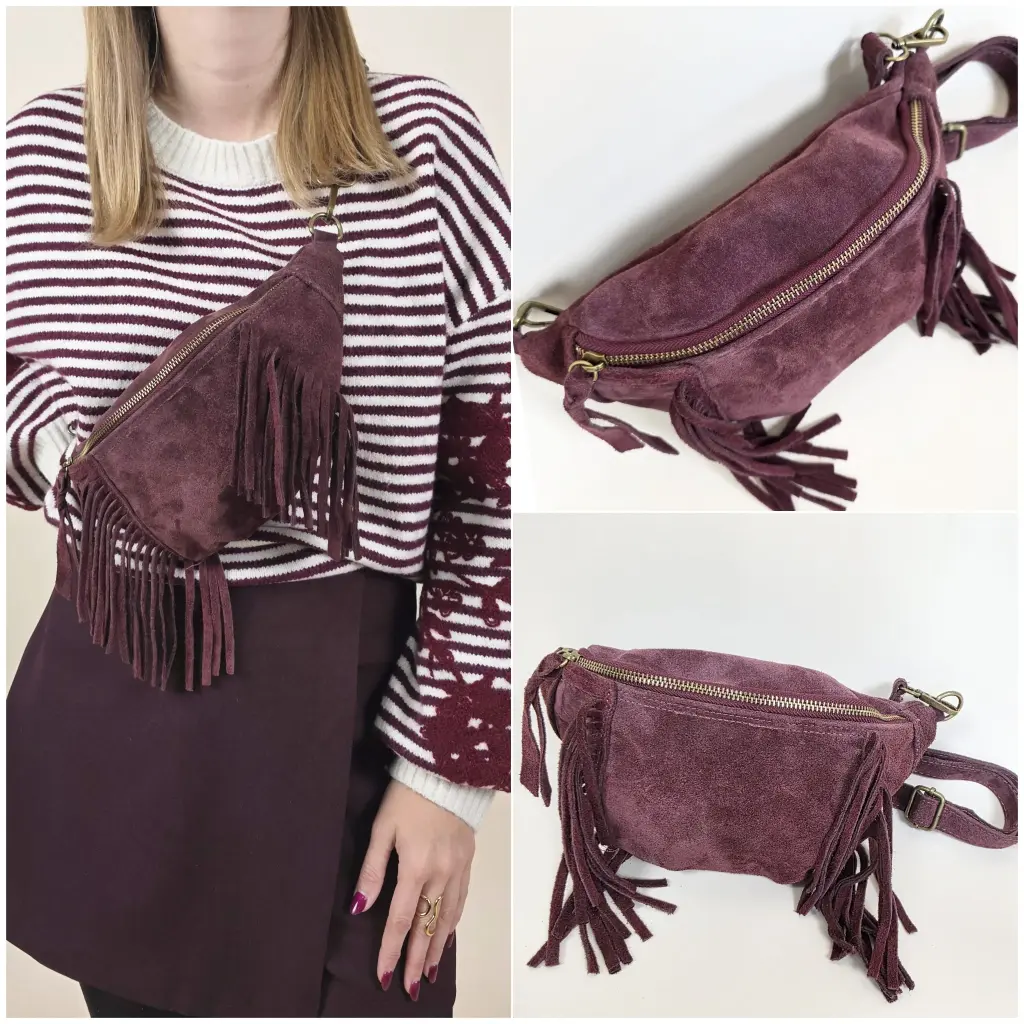 [00350] Sac banane bordeaux