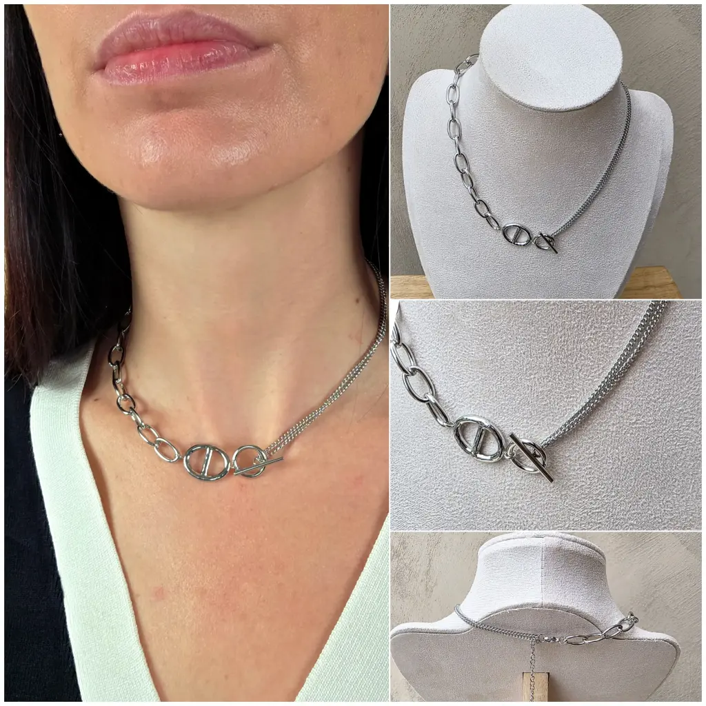 [00343] Collier chaine  argenté