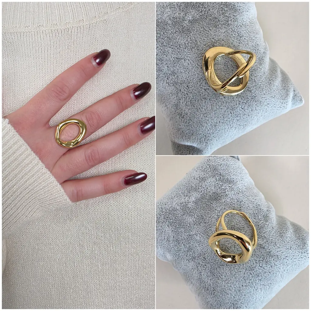 [00256] Bague ovale dorée