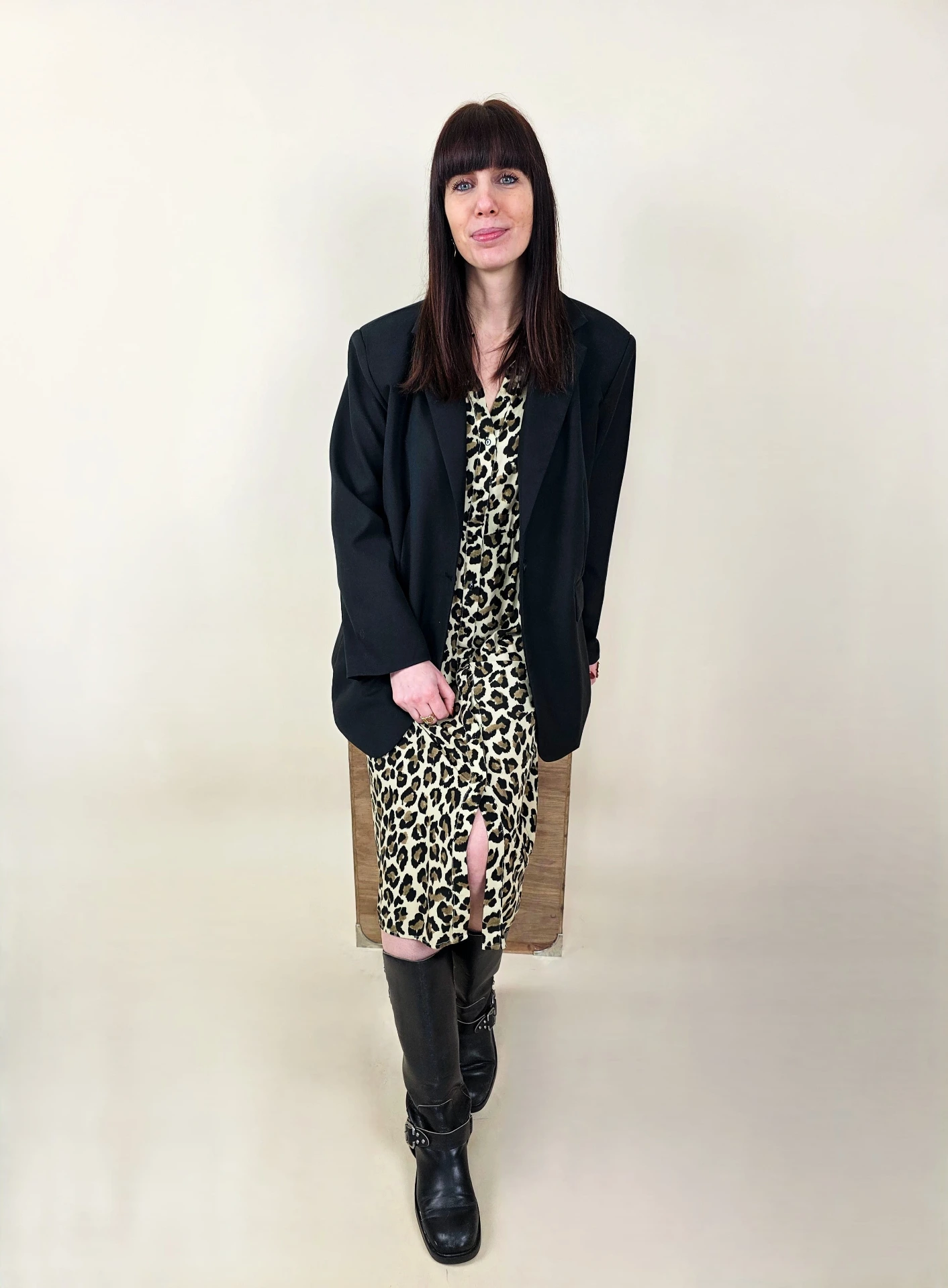 [00406_XS] Blazer noir oversize (XS)