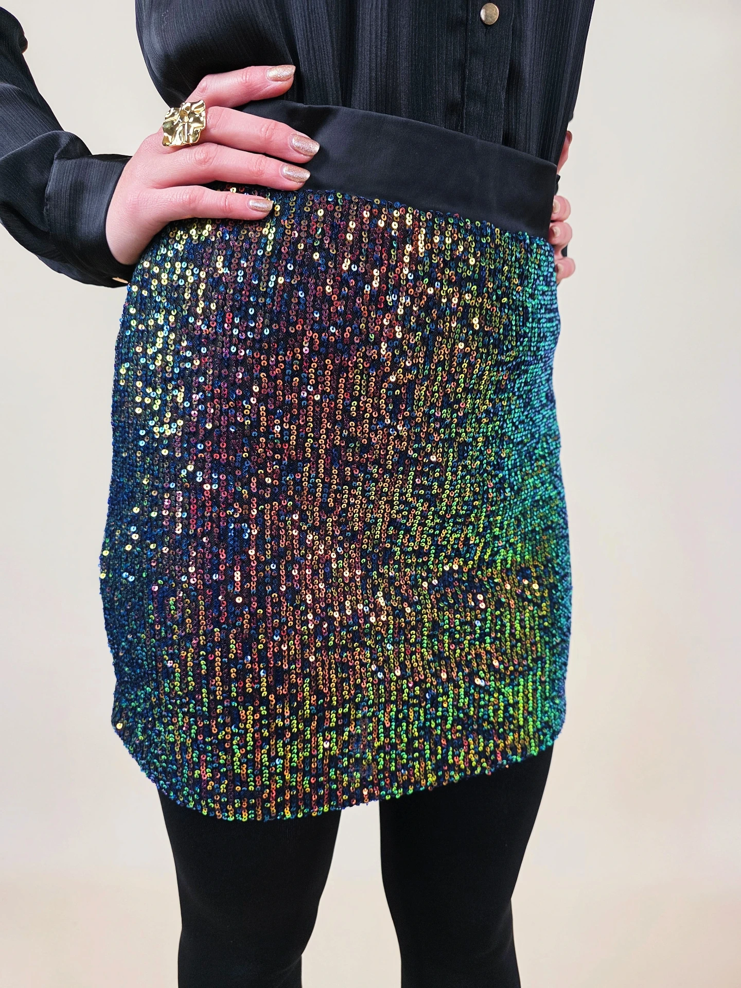 Mini-jupe à sequins