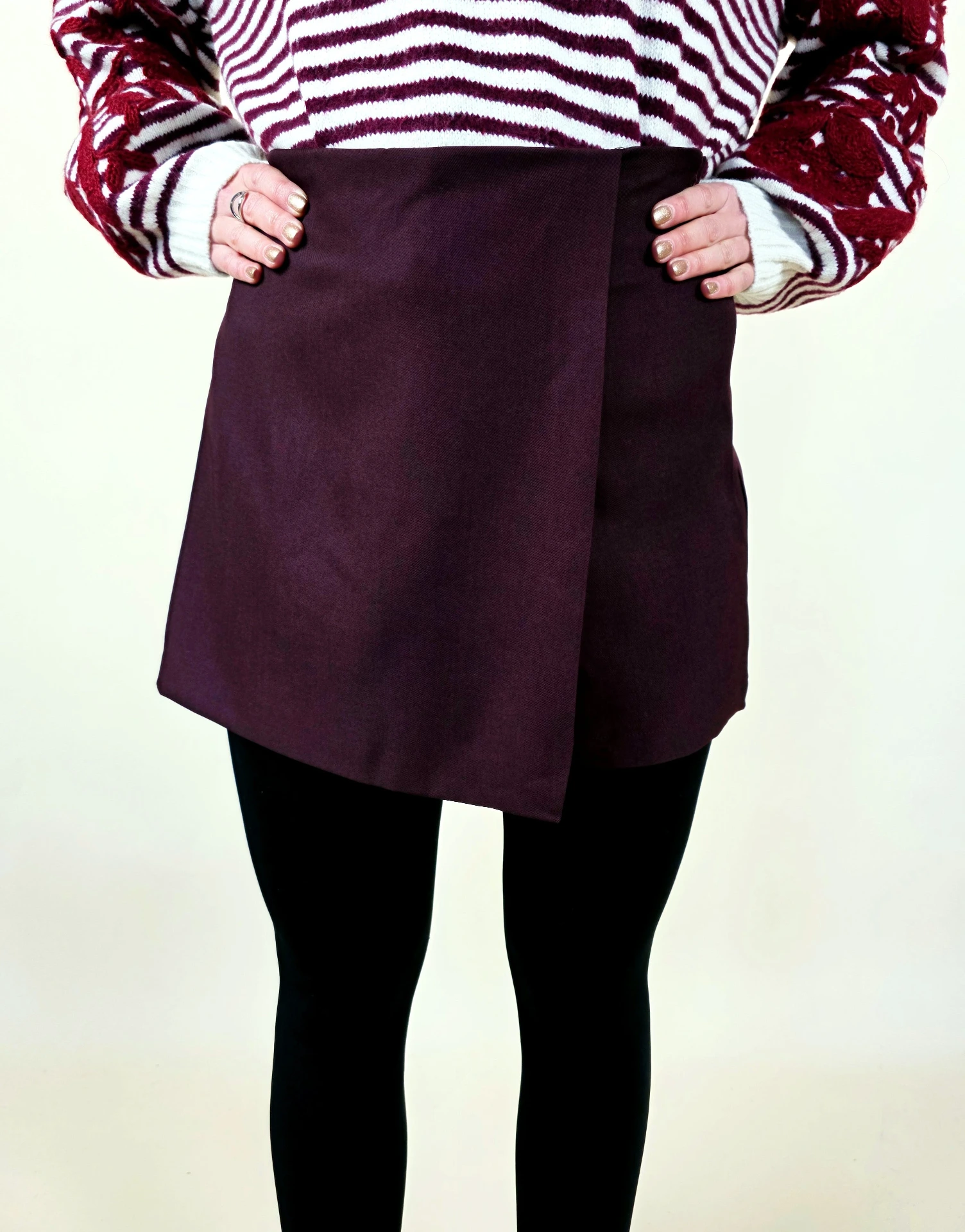 [00414_S] Jupe-short bordeaux (S)