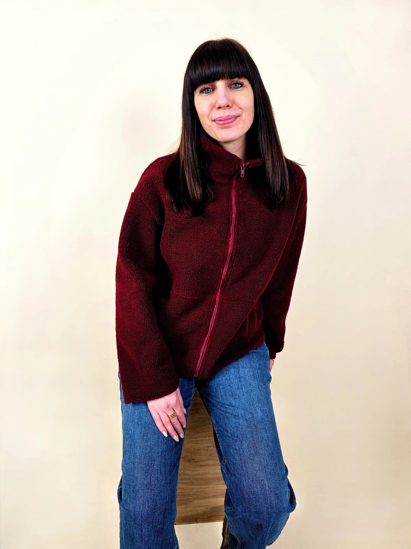 [00448_S/M] Gilet polaire bordeaux (S/M)