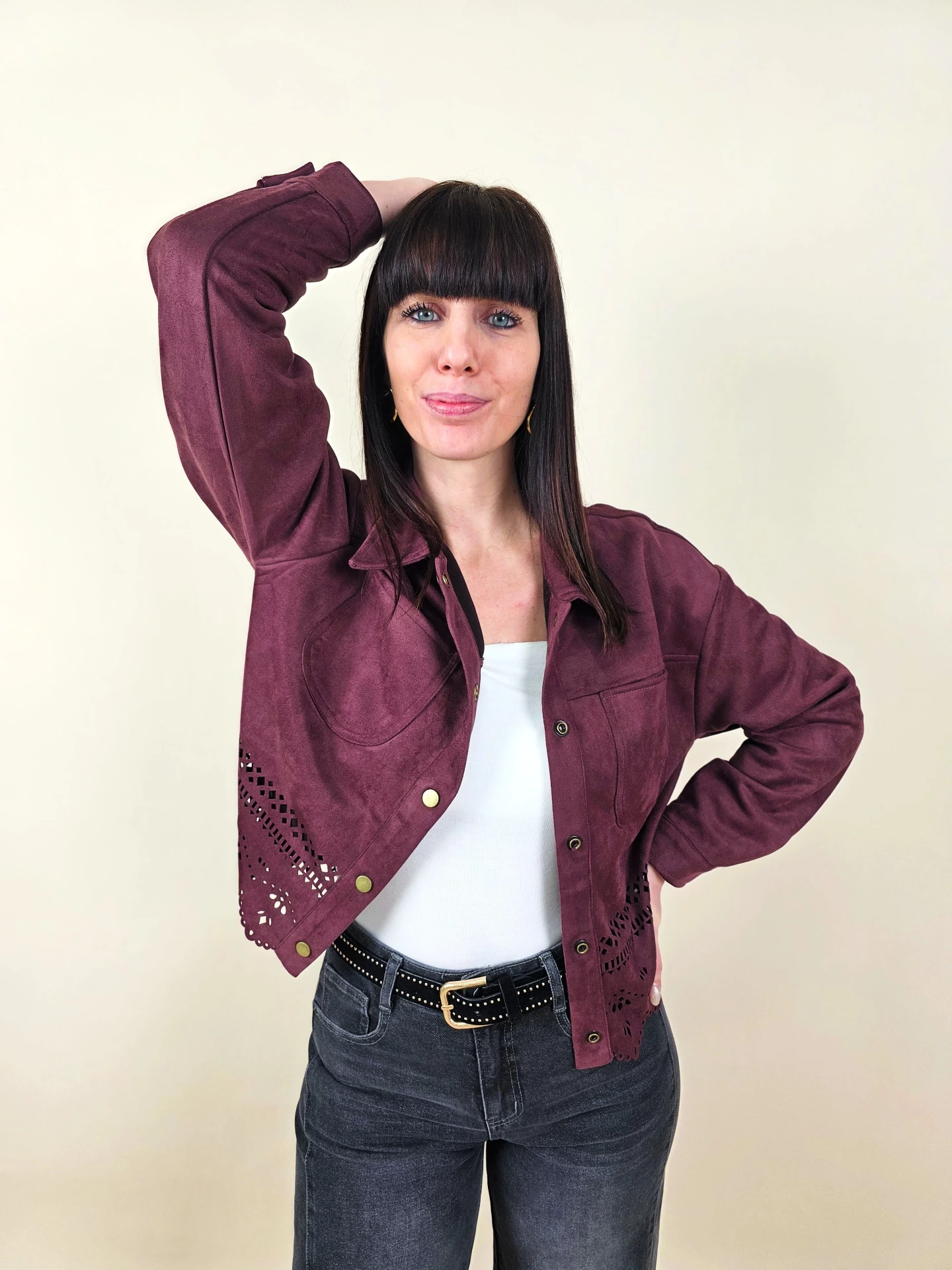 [00456_S/M] Veste courte bordeaux (S/M)