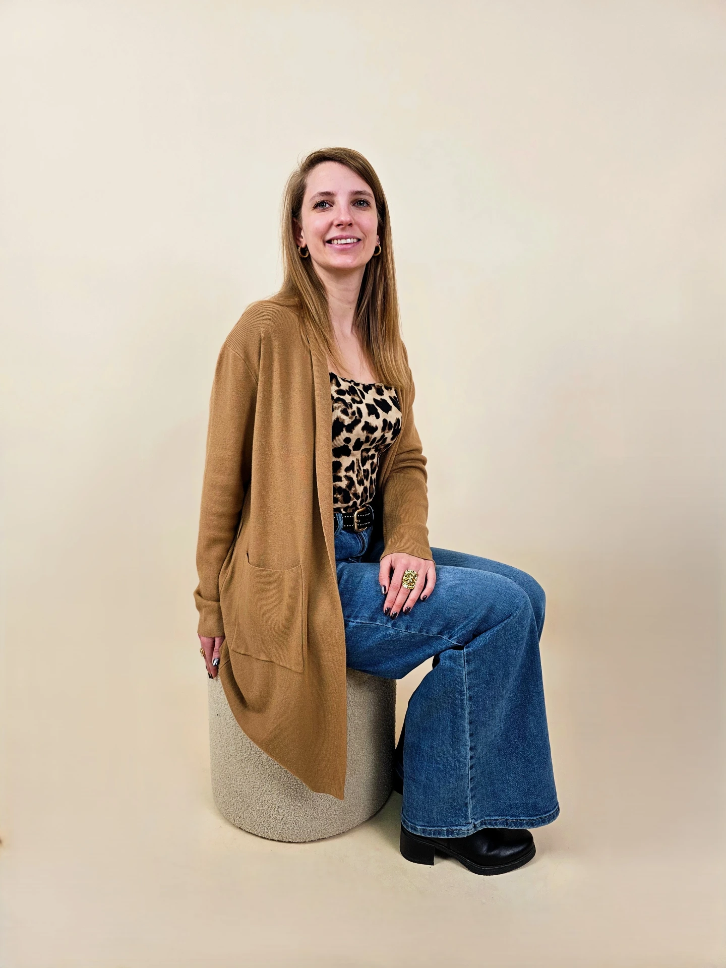 [00483_S/M] Gilet long camel (S/M)