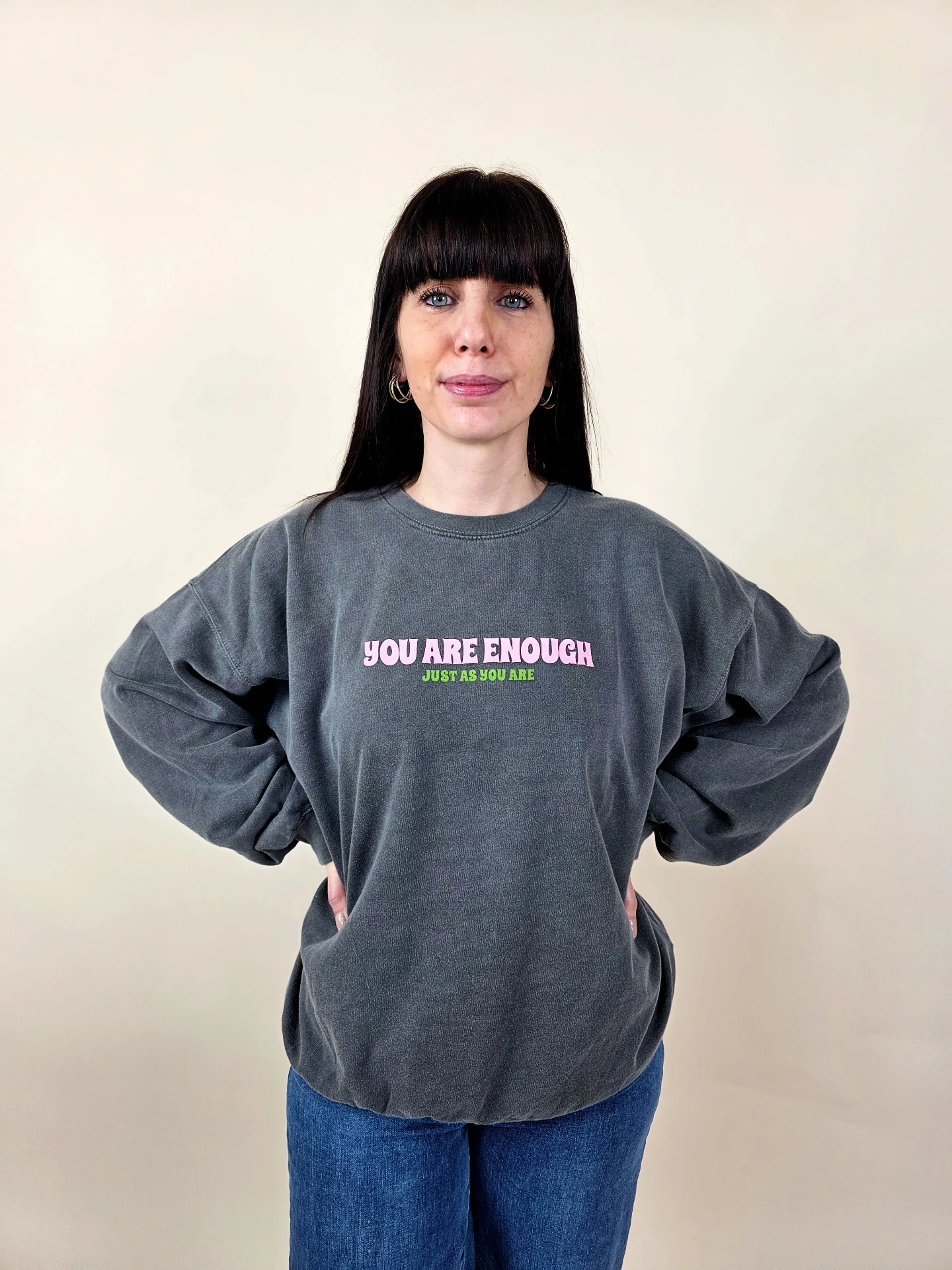 [00505] Sweat gris "You Are Enough"