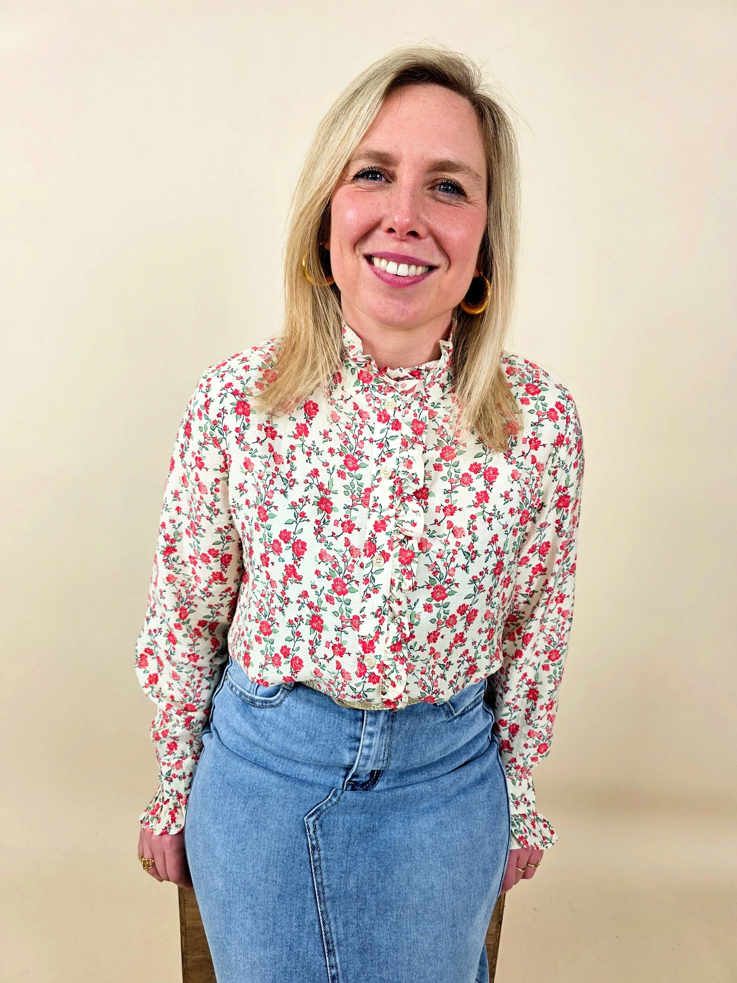 [00524_S/M] Chemisier à motif floral "Liberty" (S/M)