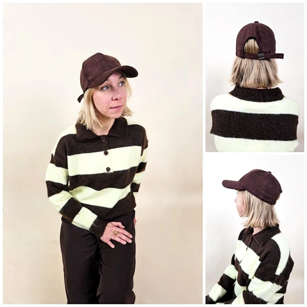 [00526] Casquette en suédine chocolat