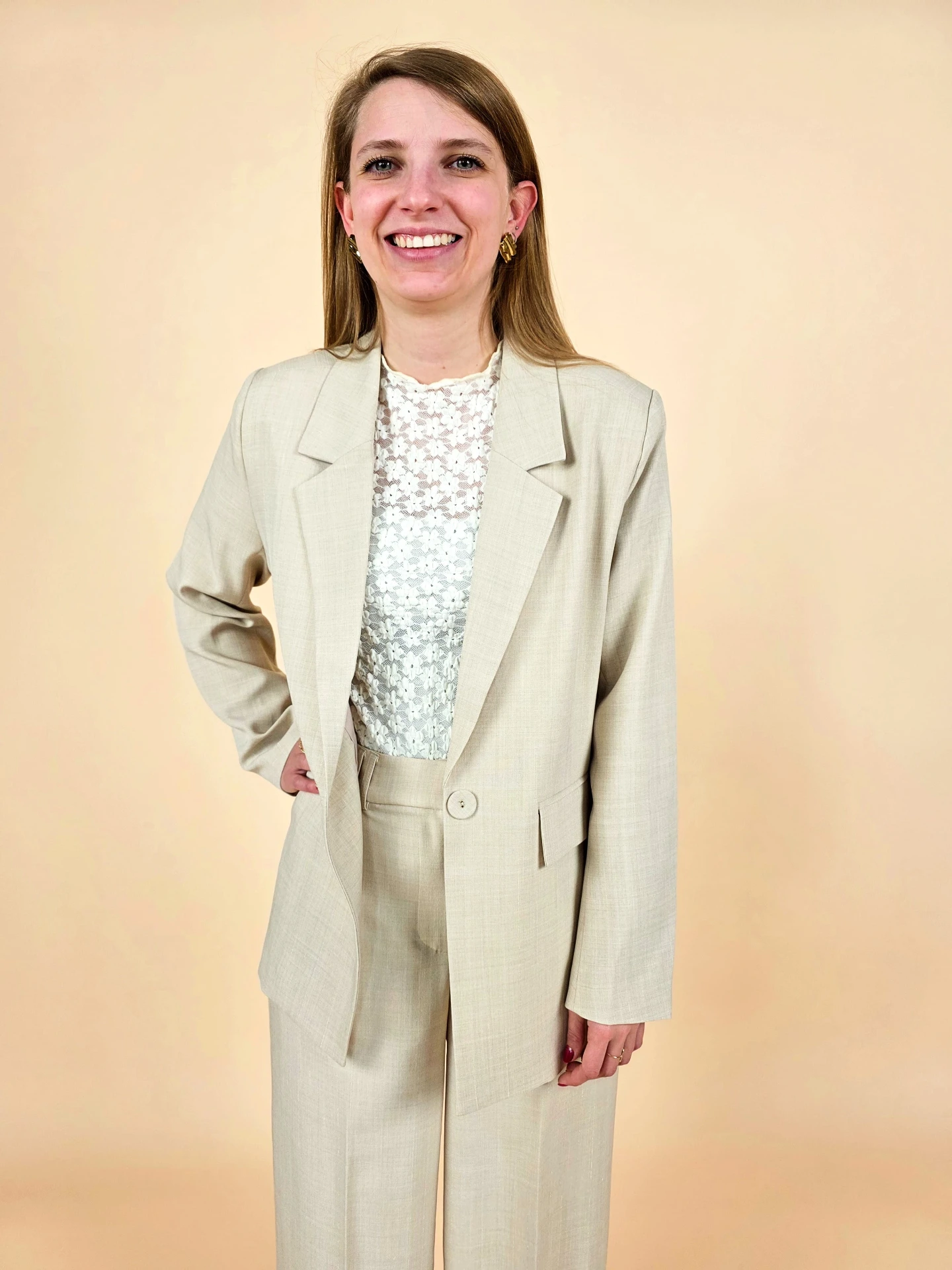 Blazer oversize beige