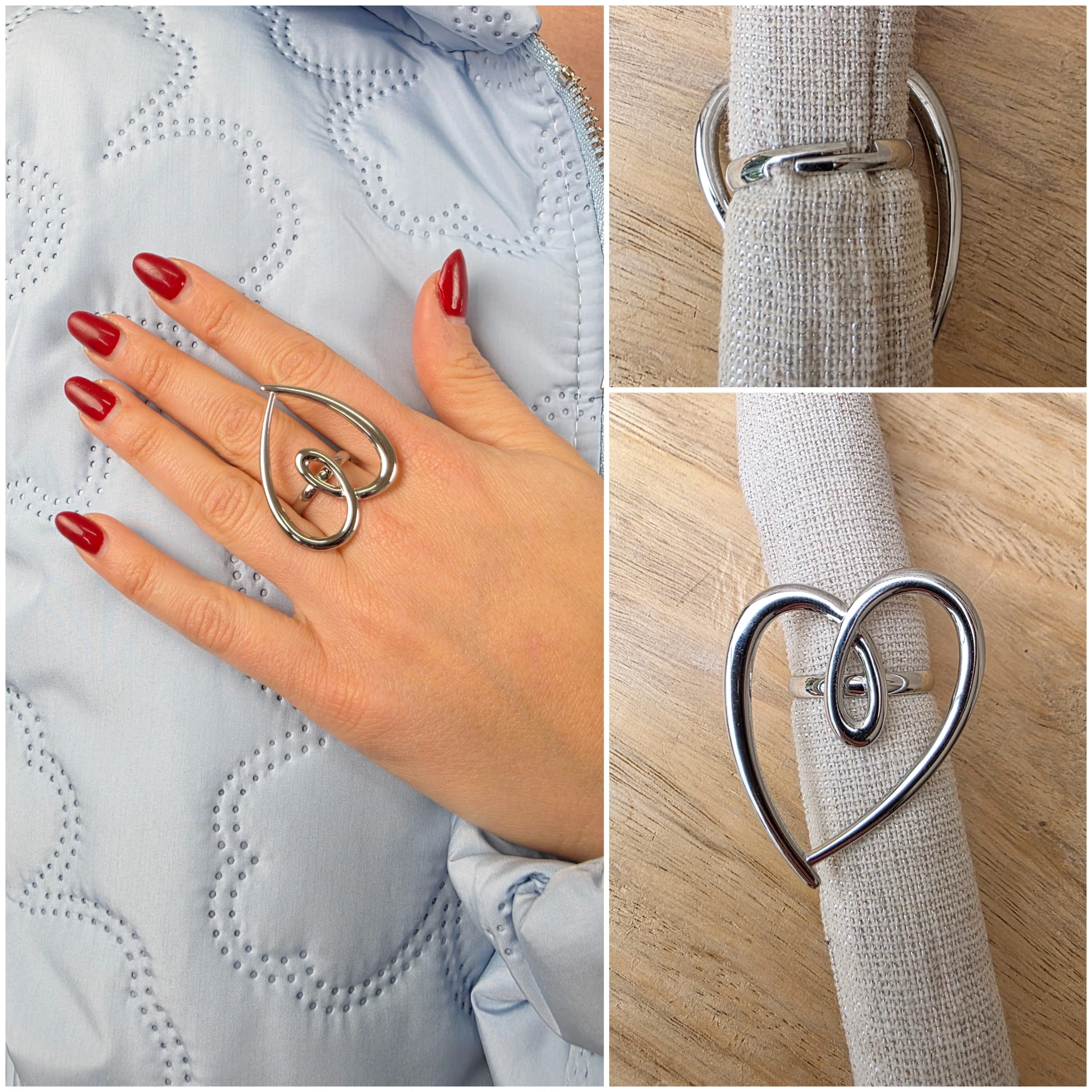 Bague cœur entrelacé