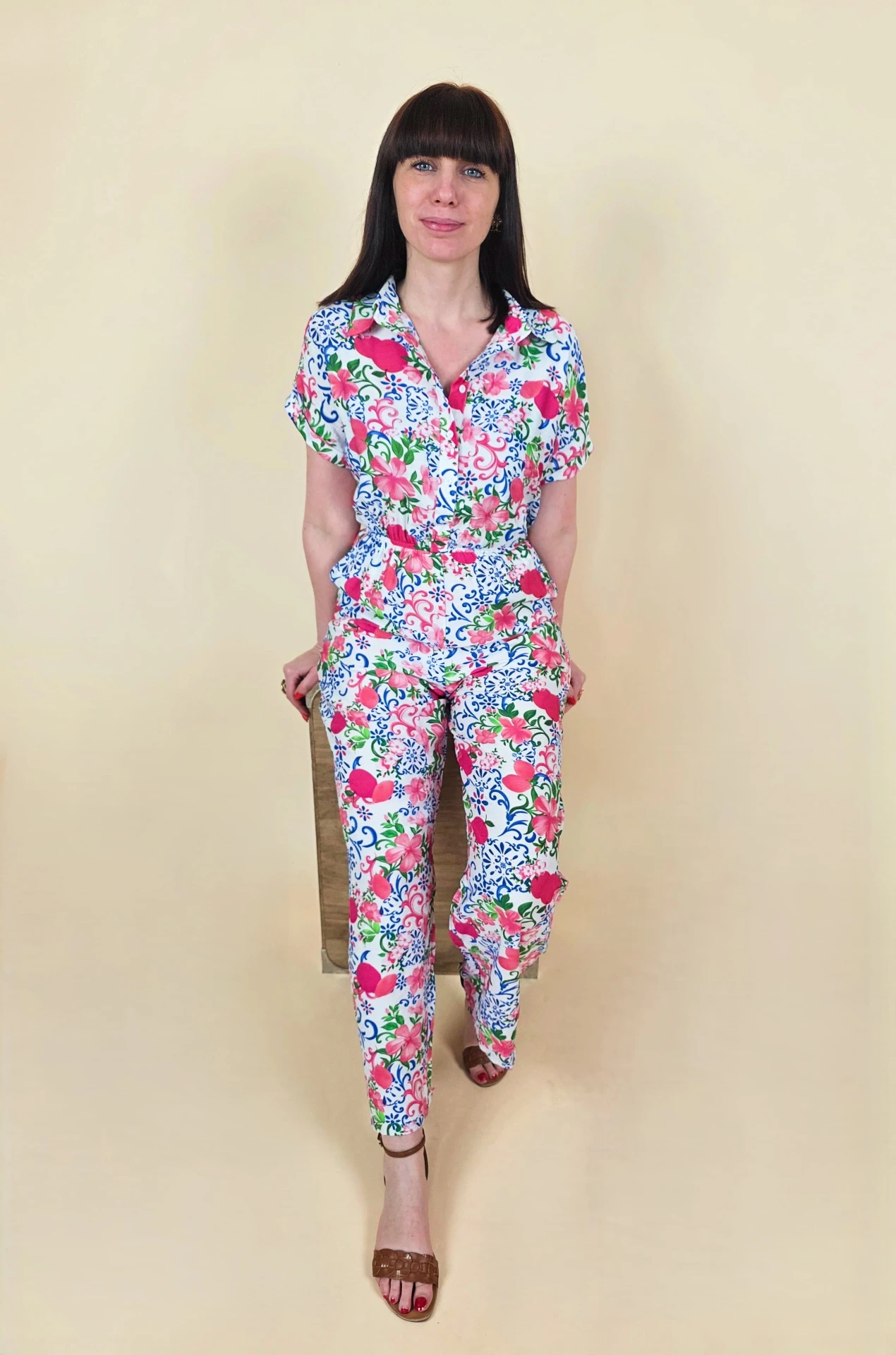 Combinaison à imprimé floral