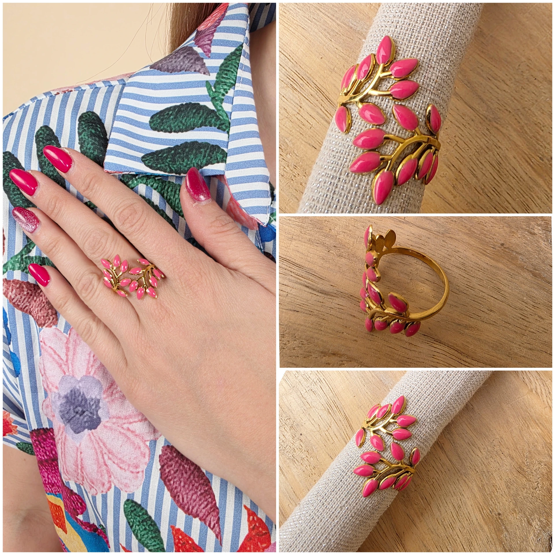 Bague "Feuillage Enchanté"