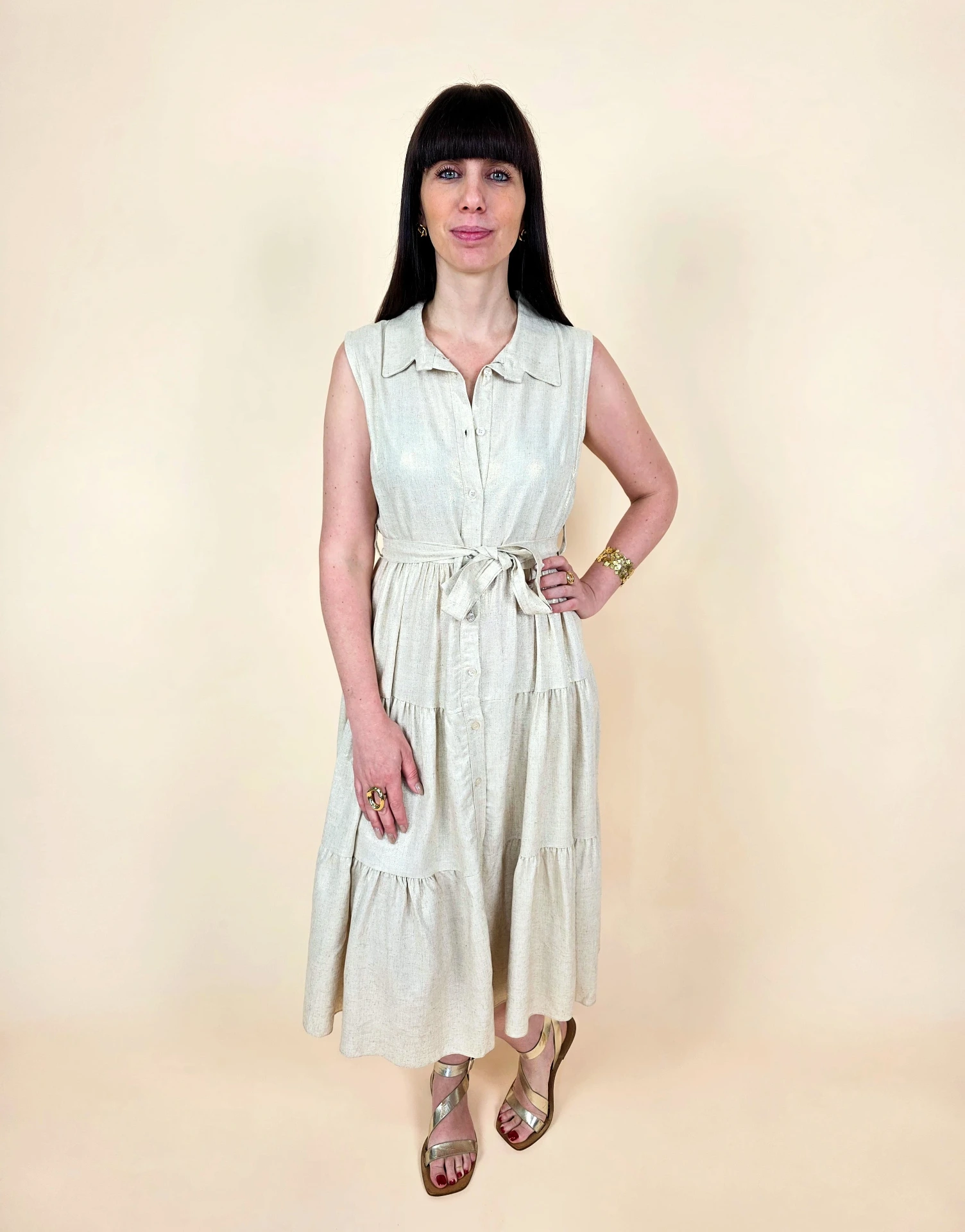 Robe chemise évasée "Étoilé de Doré"