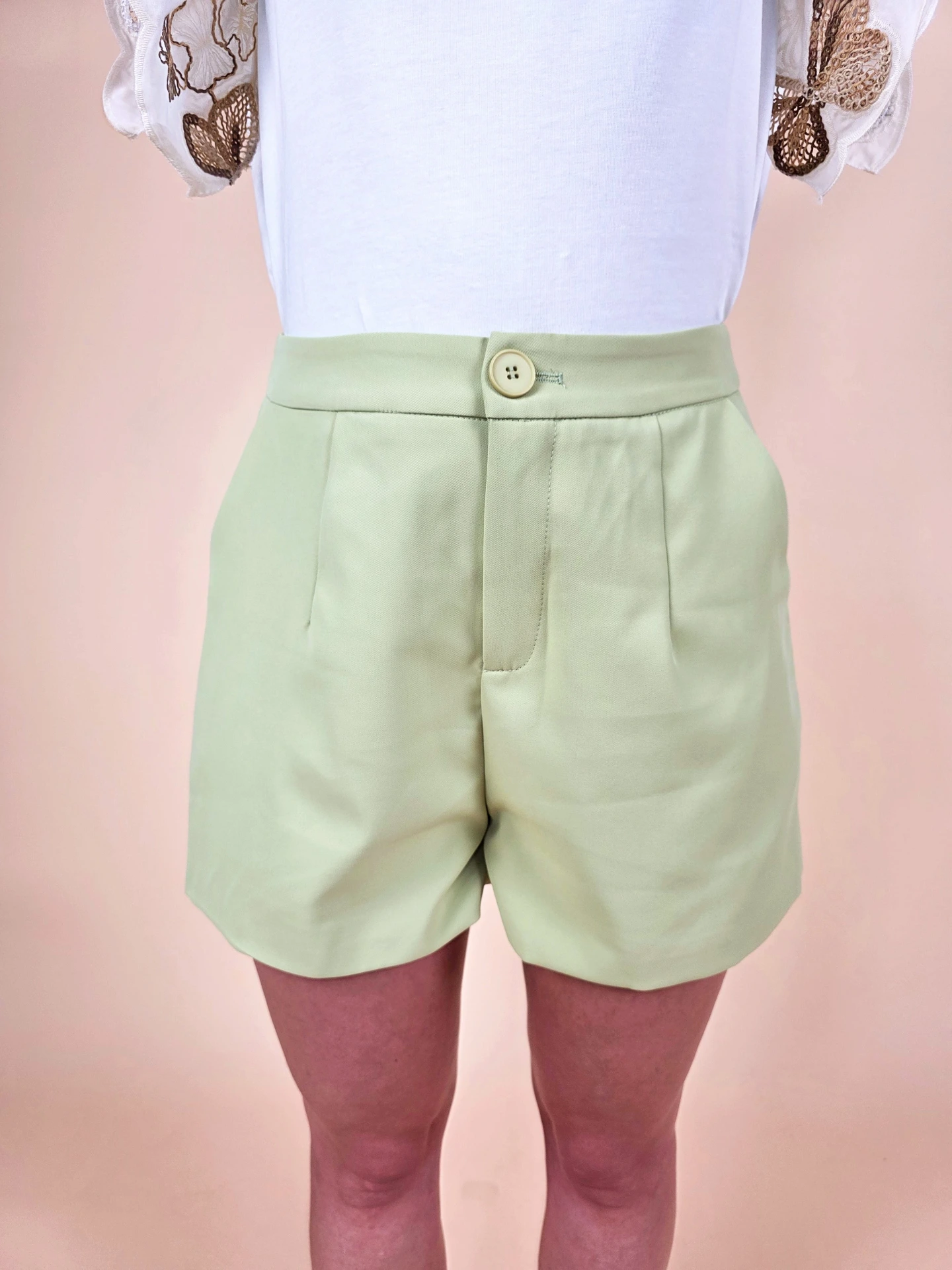 [00711_S/M] Short tailleur vert clair (S/M)