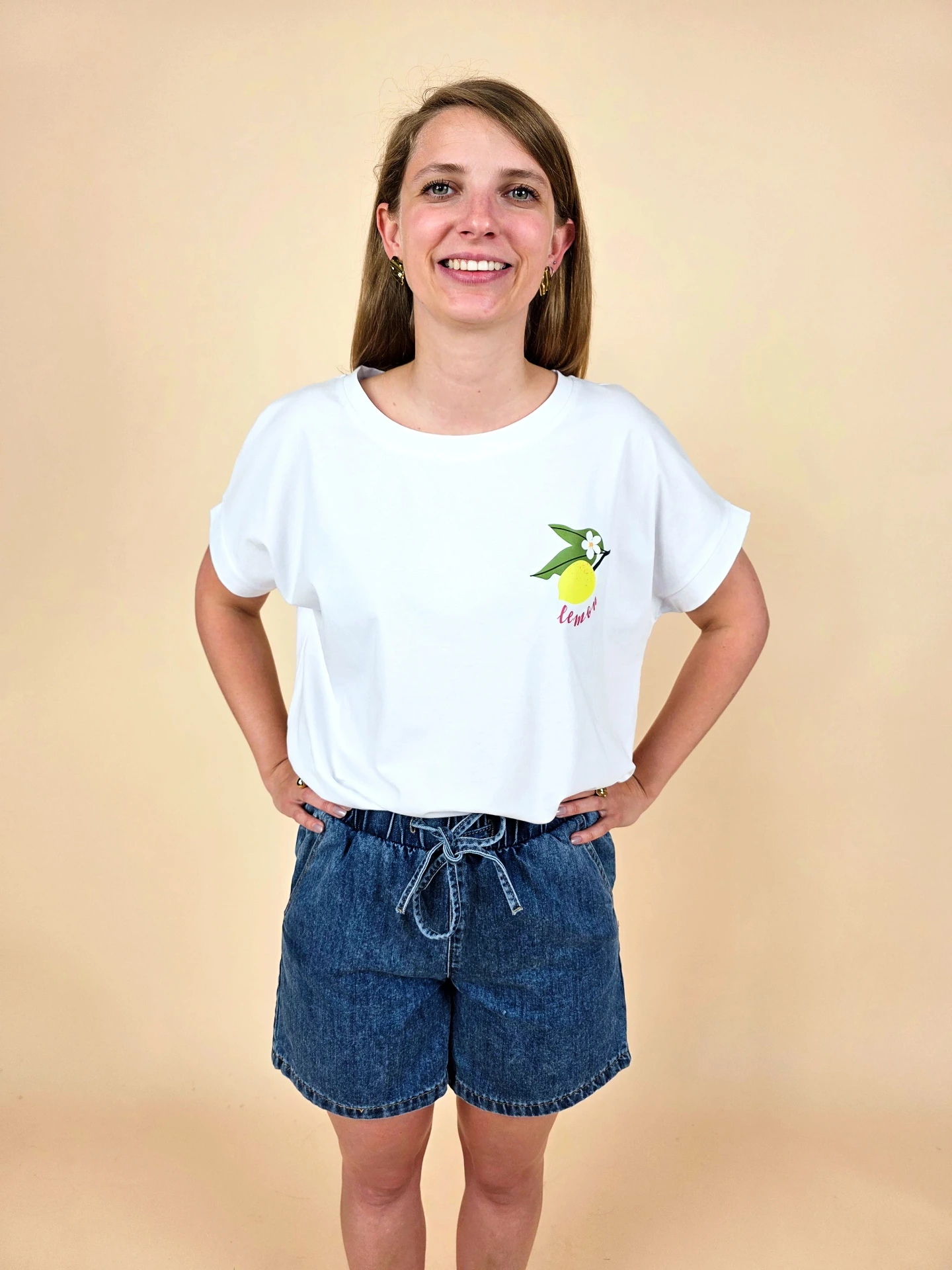 T-shirt blanc "Lemon"