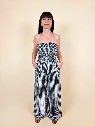 Combinaison bustier à carreaux vichy noir et blanc
