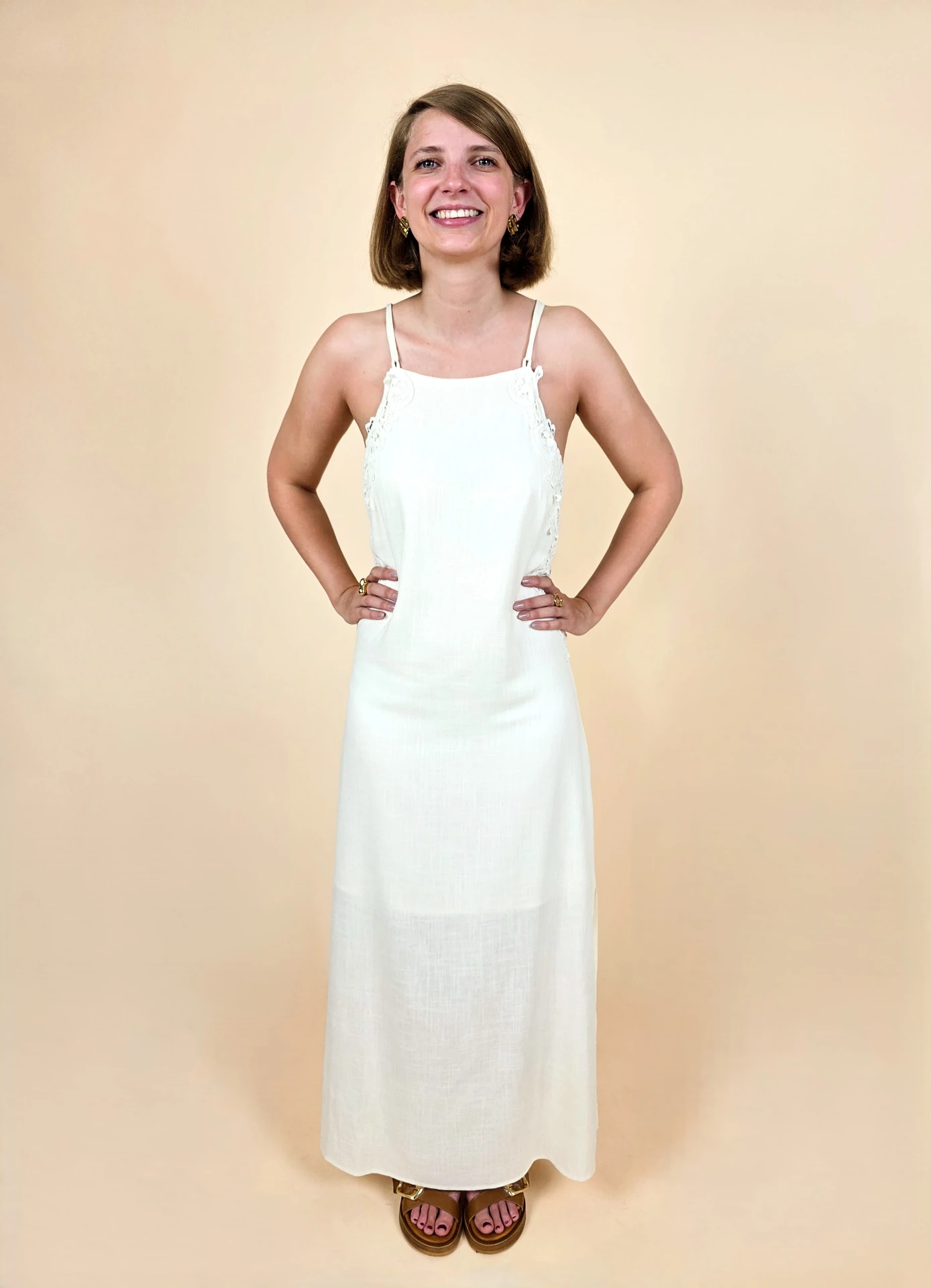 [00743_S/M] Robe longue avec dos nu en dentelle (S/M)